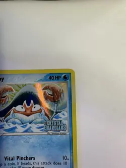 Krabby - 54/100 - Pokemon Crystal Guardians Reverse Holo Card NM - Image 3