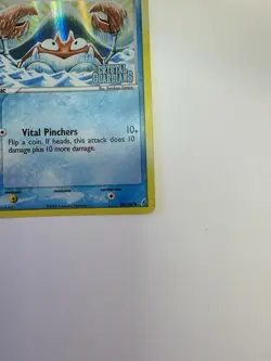 Krabby - 54/100 - Pokemon Crystal Guardians Reverse Holo Card NM - Image 4