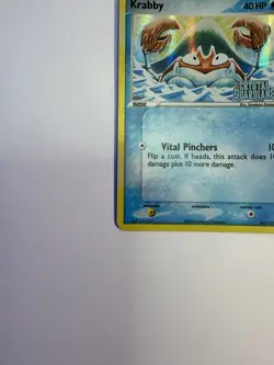 Krabby - 54/100 - Pokemon Crystal Guardians Reverse Holo Card NM - Image 5