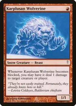 Coldsnap Karplusan Wolverine MTG Magic the Gathering NM - Image 1
