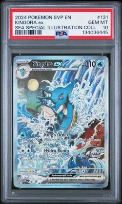2024 Kingdra EX Full Art Holo PSA 10 Mint SVP 131 Special Illustration Pokemon - Image 1