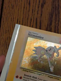 Pokemon Fossil Holo Edge Of Sheet NFC Hitmonlee Miscut Error - Image 2