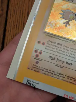 Pokemon Fossil Holo Edge Of Sheet NFC Hitmonlee Miscut Error - Image 4
