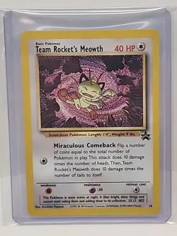 Team Rocket's Meowth 18/53 Wotc Promo Regular Pokemon LP - Image 1
