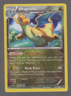 Pokemon XY Roaring Skies DRAGONITE Reverse Holo 51/108 NM - Image 1