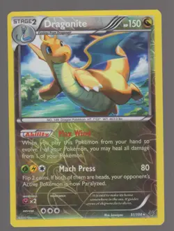 Pokemon XY Roaring Skies DRAGONITE Reverse Holo 51/108 NM - Image 3