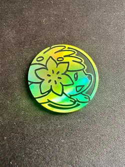 Shaymin Green Coin Holographic Pokemon TCG Exclusive Rare Exclusive Flip Coin - Image 1