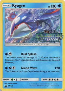 Pokemon - Kyogre - (Prerelease) #SM129 - SM Promos Holo - Image 1