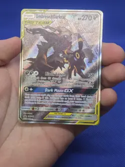 Pokemon Sun & Moon Umbreon & Darkrai GX Tag Team SM241 Black Star Promo HP/DMG - Image 2