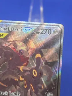 Pokemon Sun & Moon Umbreon & Darkrai GX Tag Team SM241 Black Star Promo HP/DMG - Image 5