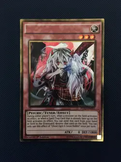Yu-Gi-Oh PGL3-EN052 Ghost Ogre & Snow Rabbit Gold Rare No Name Misprint Error NM - Image 1