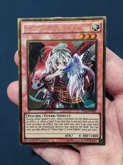 Yu-Gi-Oh PGL3-EN052 Ghost Ogre & Snow Rabbit Gold Rare No Name Misprint Error NM - Image 2