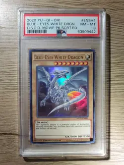 Yu-Gi-Oh! PSA 8 NM-MT- Blue-Eyes White Dragon- Ltd Ed. Ultra Rare (MVP1-ENSV4) - Image 1