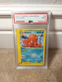 PSA 9 MINT 2003 POKEMON AQUAPOLIS SET OCTILLERY CARD 26/147 - Image 1
