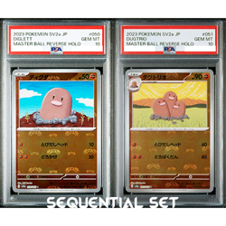 PSA 10 Diglett Dugtrio Master Ball Reverse Holo 151 Pokemon Card Japanese #938 - Image 1