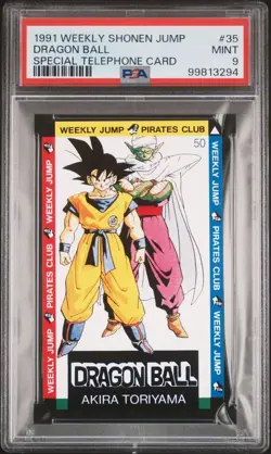 Dragon Ball Telephone Phone Card 1991 Weekly Jump Son Goku Akira Toriyama PSA 9 - Image 1