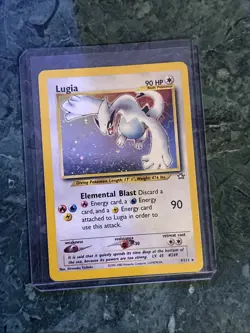 Pokemon TCG Lugia Neo Genesis Holo Rare Card 9/111 Unlimited Edition Vintage - Image 1