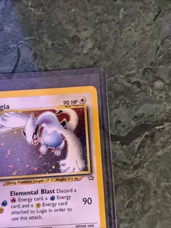 Pokemon TCG Lugia Neo Genesis Holo Rare Card 9/111 Unlimited Edition Vintage - Image 2
