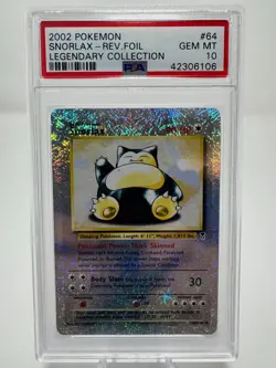 Snorlax 64/110 - Reverse Holo Legendary Collection - MINT - Pokemon Cards PSA 10 - Image 1