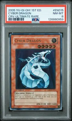 Yu-Gi-Oh! Cyber Dragon Cybernetic Rev 1st Edition Ultimate Rare CRV-EN015 PSA 8 - Image 1