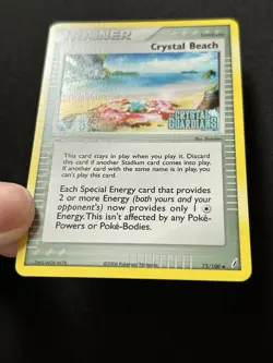Crystal Beach - 75/100 - Pokemon EX Crystal Guardians Reverse Holo Card Stamped - Image 4