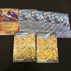 Pokemon JUMBO Promo Cards Mewtwo Blastoise EX, Pikachu V-Union, Mega Latias Lot - Image 1