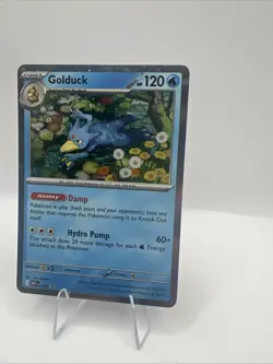 Pokemon TCG Golduck 008 ME: Mega Evolution Cosmos Holo Black Star Promo Card NM - Image 3