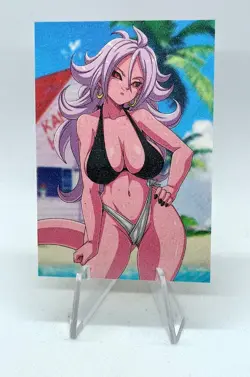 C-21 DRAGON BALL Z CARTE CARD GIRL WAIFU PRISM HOLO FOIL MANGA SEXY ANIME DBZ - Image 1