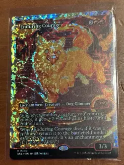 Mtg Enduring Courage - Fractured Foil Showcase - DuskMourn Magic The Gathering - Image 1