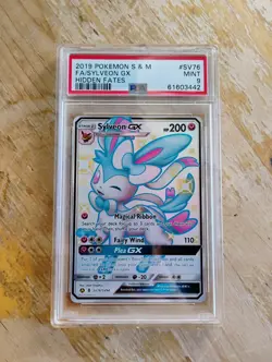 Pokemon TCG Sylveon GX Full Art SV76/SV94 Hidden Fates Shiny Vault Mint PSA 9 - Image 1