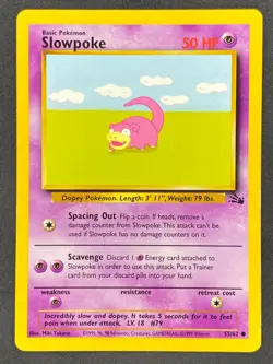 Pokemon Slowpoke 55/62 FO Fossil Unlimited LP/NM - Image 1