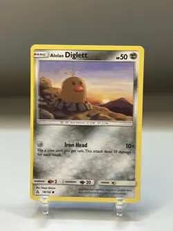 Pokemon Misaligned Print Layer Misprint Error Alolan Diglett 78/156 Ultra Prism - Image 2