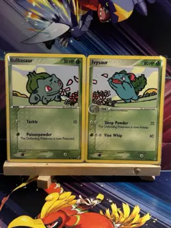 Pokemon - Bulbasaur 45/100 & Ivysaur 34/100 - Non Holo’s - Art Set - MP/LP - Image 1