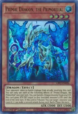 ( PRIMAL DRAGON, THE PRIMORDIAL ) - Ultra Rare - GFP2-EN036 - 1st NM - Yu-Gi-Oh - Image 1