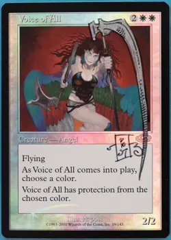 Voice Of All FOIL Planeshift NM ARTIST ALTERED SIGNED CARD (409656) ABUGames - Image 1