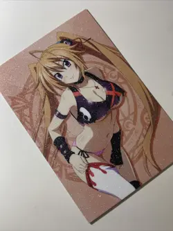 Rock Star Irina Shidou High School DxD Sexy Goddess Anime Doujin Waifu Art Card - Image 4