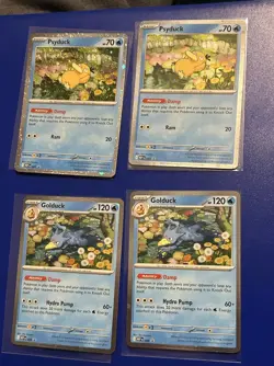 Pokemon TCG Lot Of 4 Mega Evolution Promo Cards 2 Psyduck 2 Golduck NM - Image 1