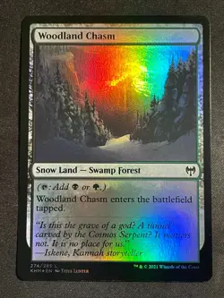 MTG Woodland Chasm, NM-Mint, (KHM #274/285) Foil - Image 1