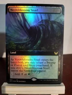 MTG Necroblossom Snarl Extended Art Strixhaven: School of Mages Foil LP X1 - Image 1