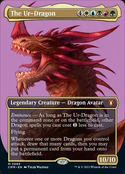 MTG The Ur-Dragon - Borderless, Commander Masters, Near Mint, English - Image 1