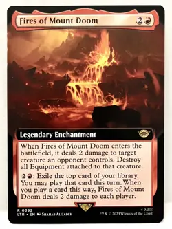 MTG-Fires of Mount Doom #392-Universes Beyond: LTR (Extended Art) NM - Image 1