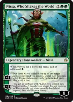 1x Nissa, Who Shakes the World Light Play MTG Magic - Kid Icarus - - Image 1