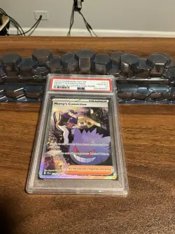 2024 POKEMON TEF EN-TEMPORAL FORCES #211 MORTY'S CONVICTION PSA 10 - Image 1