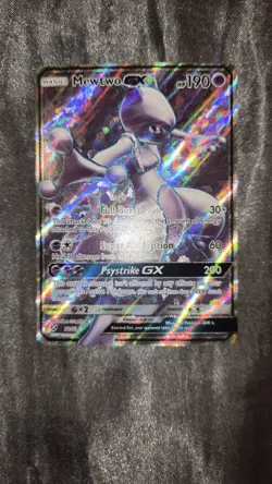 Pokemon TCG Mewtwo GX 72/73 Shining Legends Holo Full Art English 2017 - Image 1