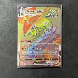 Rayquaza VMAX 217/203 Pokemon TCG Evolving Skies Secret Rare Rainbow Rare NM - Image 1