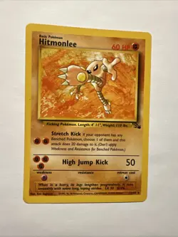 Pokemon TCG Hitmonlee Fossil Non Holo Mint Condition - Image 1