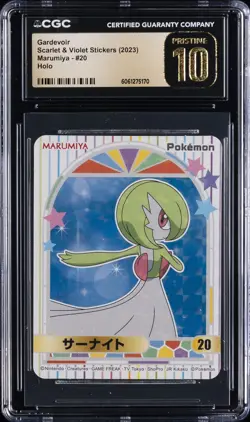 2023 POKEMON SCARLET & VIOLET STICKERS MARUMIYA HOLO GARDEVOIR CGC 10 PERFECT - Image 1