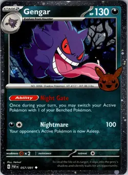Gengar (Cosmos Holo) 057/091 Trick or Trade BOOster Bundle 2024 Pokemon TCG NM - Image 1