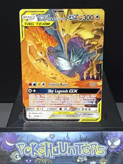 Pokemon Card Moltres & Zapdos & Articuno GX 44/68 Hidden Fates Full Art NM - Image 1