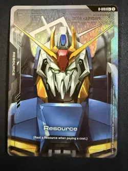 Gundam Card Game Newtype Rising Zeta Gundam Foil Resource R-018 C+ NM - Image 1
